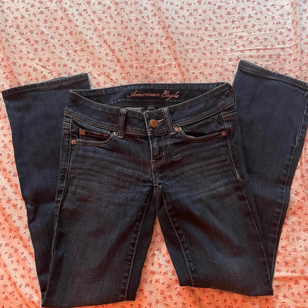 american eagle low-waisted stretch jeans